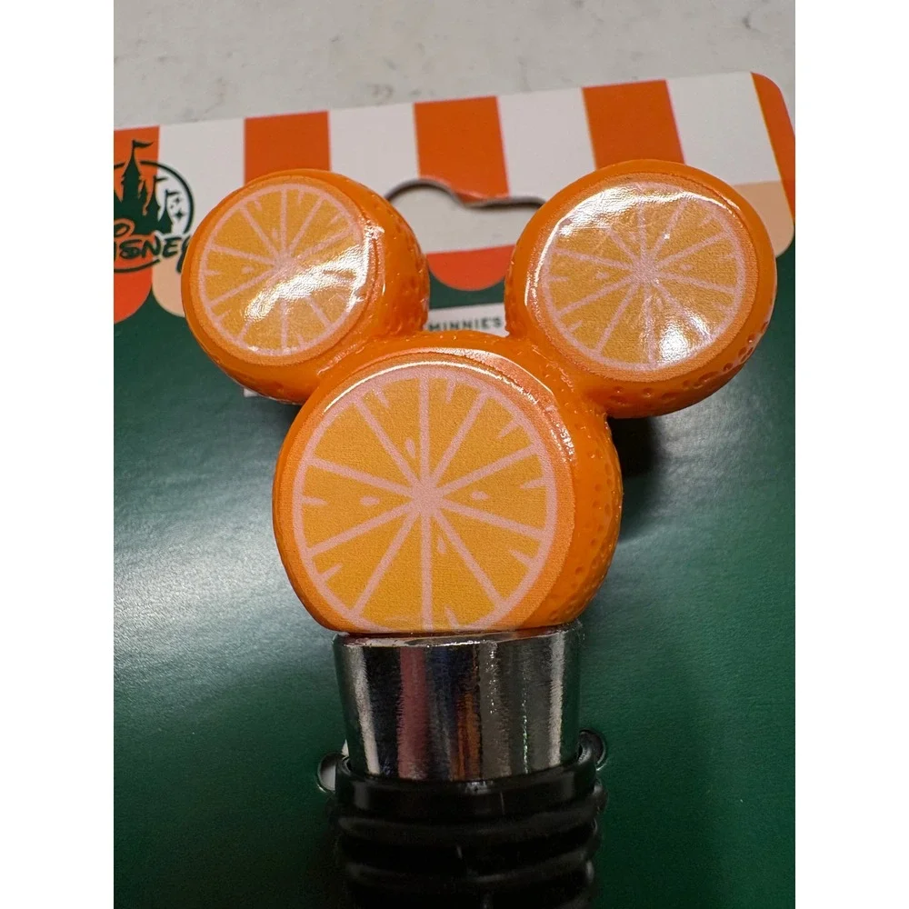 Disney Parks 2026 Mickey Mouse Fruit Stand Orange Slice Bottle Stopper New